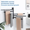 Alise Swivel Towel Rack, 6-Arm Towel Bar, Space Saving Towel