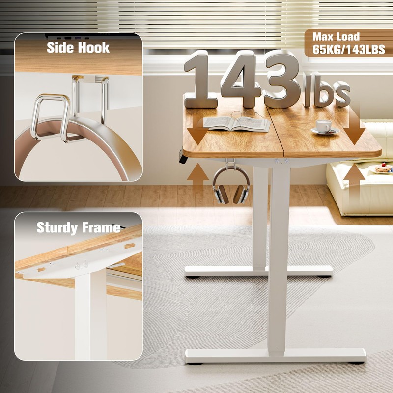 ERGOMAKER 35" Electric Standing Desk, Adjustable Height, Sit Stand Up