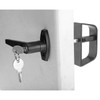 Shed Door Latch L-Handle Lock Kit with 2 Keys, 4-1/2"