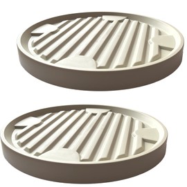 Dcpes 15.5" Plant Caddy with Hidden Wheels, 7 Invisible Caters, Rolling Plants Stand with Wheel Dolly, Wheeled Planter Roller Base, Indoor Pots Holder Tray Plants Pallet, Beige, 2Pack