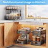Under Sink Organizer, 2 Tier Pull out Cabinet Organizer Baskets