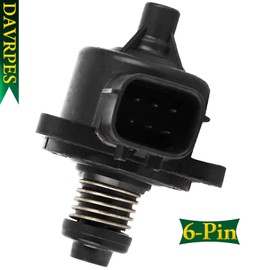 DAVRPES 63P-1312A-01-00 63P-1312A-00-00 Idle Speed Air Control (IAC) Valve Replacement For Yamaha Outboard Stepping Stepper Motor Replace# 63P1312A｜63P-1312A-01｜63P1312A01