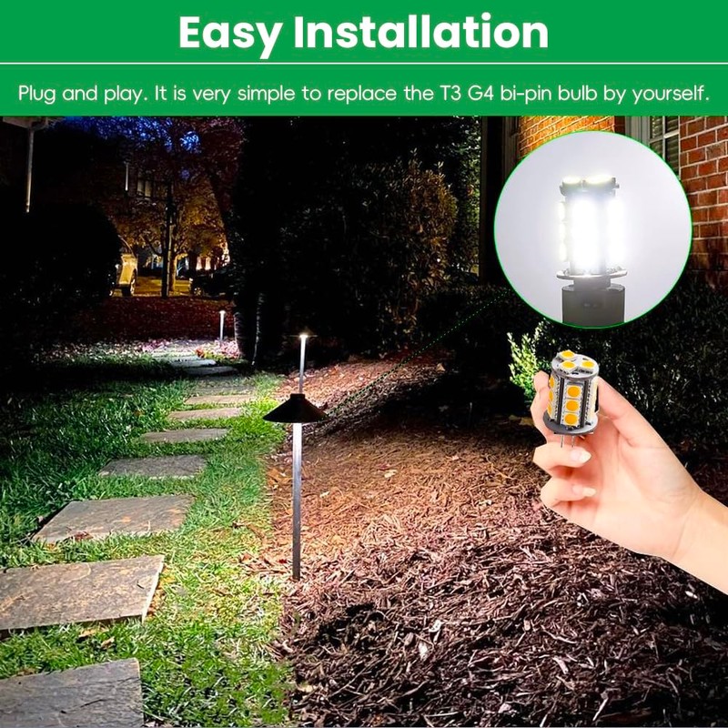 Makergroup T3 G4 Bi-pin LED Light Bulbs, 12VAC/DC Low Voltage