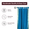 Indian Selections Turquoise Tab Top Sheer Sari Curtain/Drape/Panel - 43W