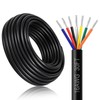 DEKIEVALE 16 Gauge 7 Conductor Electrical Wire, 30FT 16AWG Black