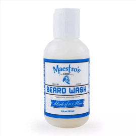 Maestro 마에스트로의 클래식 비어드 워시 모든 수염 유형과 길이를 위한 가려움 방지 딥 클리닝 건조하지 않음 [Unscented] Maestro's Classic Beard Wash for All Beard Types and Lengths, Itch Relief Deep Cleaning, Non-Drying [Unscented]