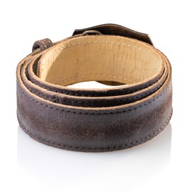 Schöneberger Trachten Couture Loris Men's Traditional Leather Belt with Deer Copper Buckle, brown