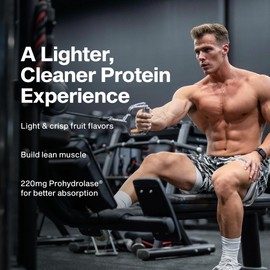 MuscleTech Whey Protein Powder Clear Whey Protein Isolate Whey Isolate Protein Powder for Women & Men Clear Protein Drink 22g of Protein, 90 Calories Lemon Berry Blizzard, 1.1lb(19 Servings)