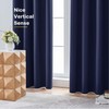 OVZME Navy Blue Blackout Curtains for Bedroom 63 Inch Length