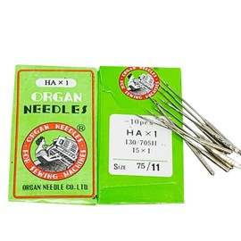 Bussarakham Organ Sewing Machine Needles Size 75/11, 12-14, 16-18 - 10pcs per Size
