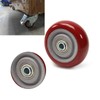 4 PCS 3.5INCH Caster Wheels Red Heavy Duty Plate Shelf