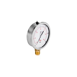 Hydraulik Manometer DN100 Glyzerin Gefüllt 100mm Hydraulische Druckmessgerät Manometer Glyzerin Messgerät Glycerin Manometer mit radialem Anschluss 1/2” 0-60 BAR M100RL1/20-60