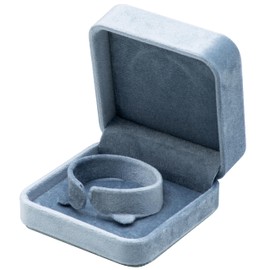 Giftop Velvet Bracelet Boxes Bangle Display Jewelry Box Storage Case Organizer Holder (Light Ocean Blue)