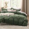 Bedsure Olive Green Oversized King Duvet Cover - Soft Prewashed