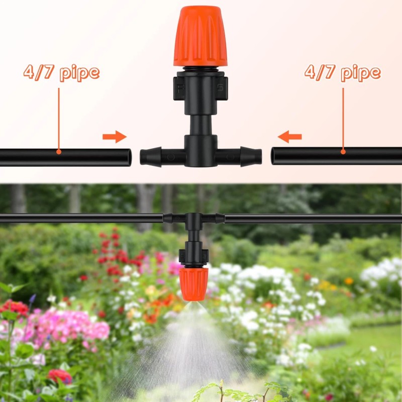 Sumalon 80PCS Adjustable Micro Spray Drip Irrigation Drippers