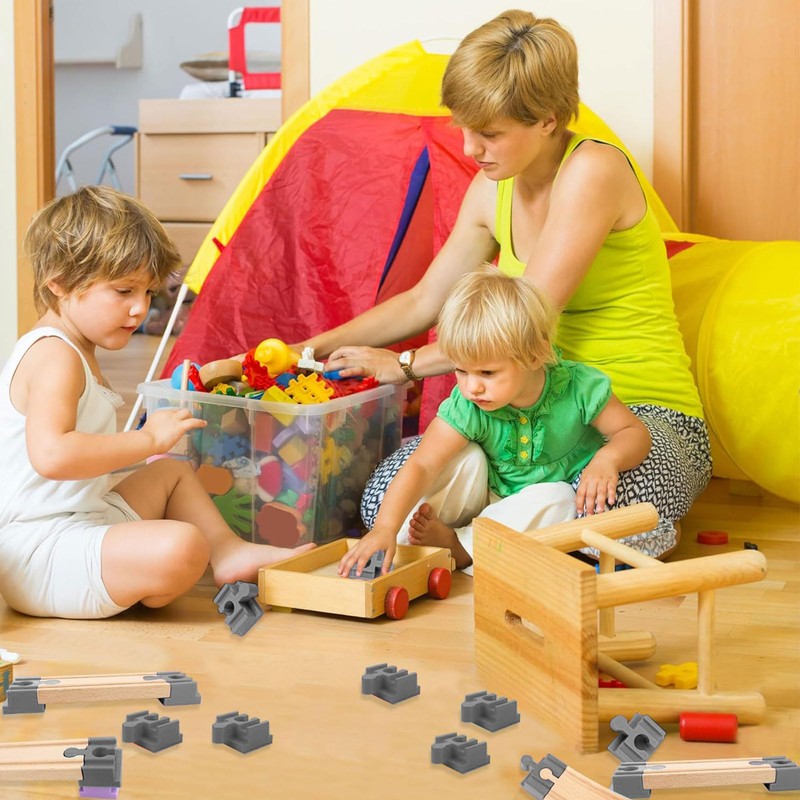 BelleVive 10 Pack Track Connectors Compatible Adapter Connects Both Systems