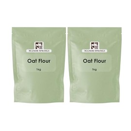 Oat Flour 2kg by Manor Springs, Low-Carb Oat Flour with Protein & Dietary Fiber, Vegan. Non-GMO, for Baking, Cooking & More