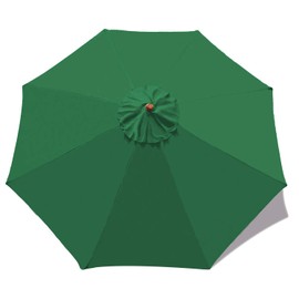 MASTERCANOPY Patio Umbrella 9 ft Replacement Canopy for 8 Ribs-Forest Green