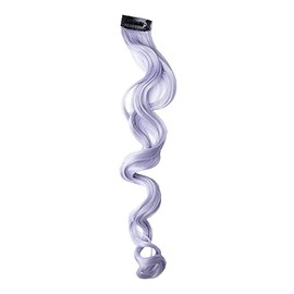 Stasia Street 20-Inch Curly Clip-On Strands Korean Synthetic Breatheable Hair Extensions for Women Natural Looking Instant Style, Volume & Length - Rich Lavendar