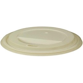 BioPak Compostable Coffee Cup Sip Lids for 8oz Coffee Cups - Sleeve of 50 - Paper Cup Lids, Takeaway Lids