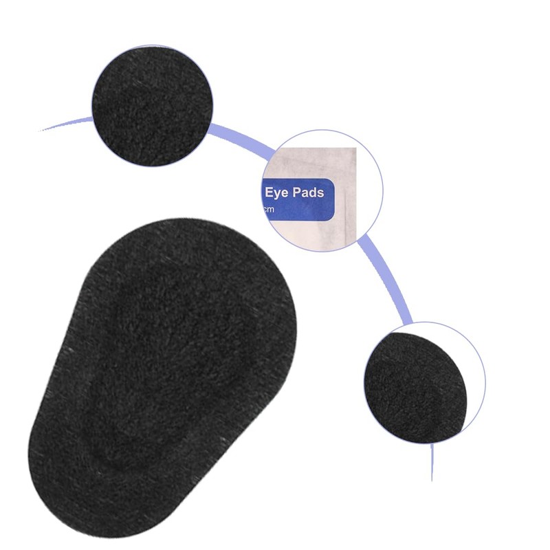 60pcs Sterile Non-Woven Eye Pads Patches, Black Eye Patches for
