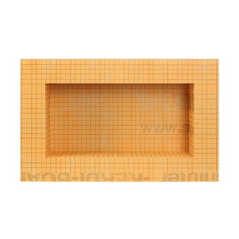 Schluter Kerdi Board Prefabricated Shower Niche with Pre-Sealed Inside Corners for Bathroom Renovation - 12-Inch Width, 6-Inch Height - KB12SN305152A