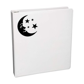 Bargain Max Decals Smiling Moon Silhouette Decal Notebook Car Laptop 5.5" (Black)