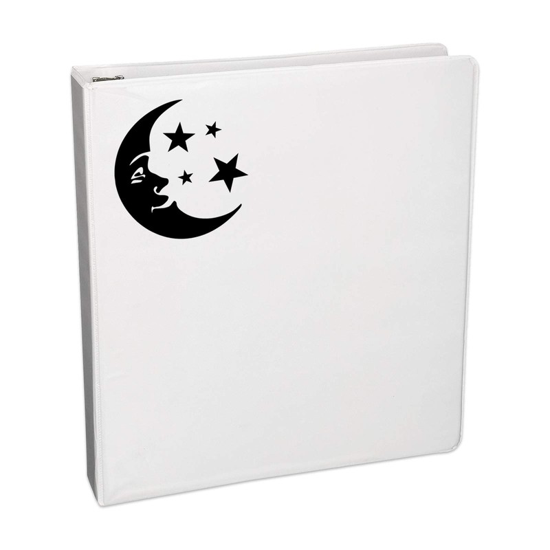 Bargain Max Decals Smiling Moon Silhouette Decal Notebook Car Laptop