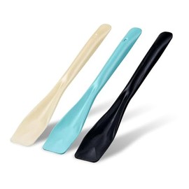VEPATIM 100 Ice Cream Spoons Colourful Natural Fibre Composite 9.5 cm Assorted Colours