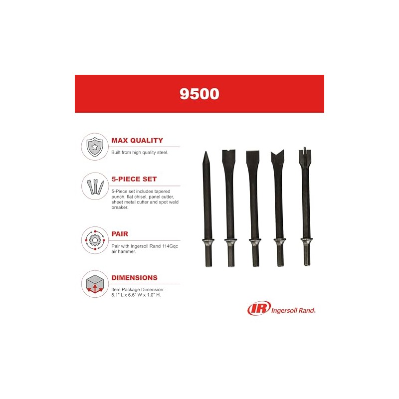 Ingersoll Rand 9500 Chisel Bit Kit for 114GQC Edge Series