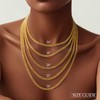 CROCHETFUN 14K Gold Chain for Women 4.4mm Cuban Link Chain
