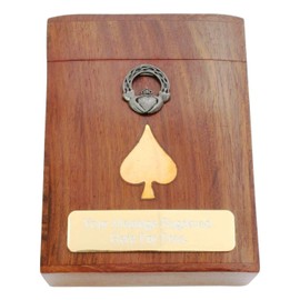 Gamekeepers Cottage gifts Claddagh Ring Playing Cards In Wooden Box With FREE ENGRAVING 74