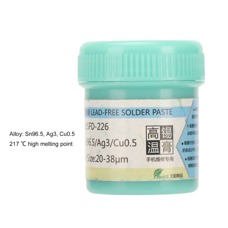 SFD 226 High Temperature Solder Paste Sn96.5 Ag3 Cu0.5 217℃