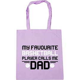 Hippowarehouse My favorite player calls me dad basketball Tote Shopping Gym Beach Bag 42cm x38cm, 10 litres