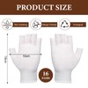 16 Pairs Cotton Gloves for Eczema, White Cotton Gloves for