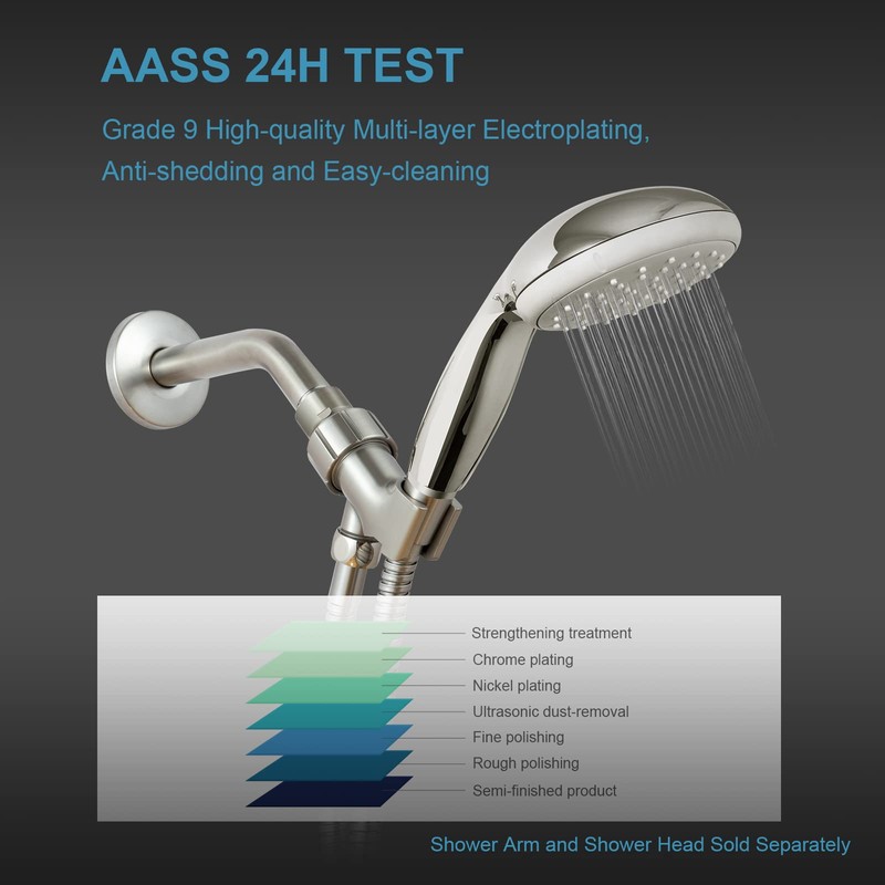 OFFO Shower Head Holder with Solid Brass Ball for Handheld