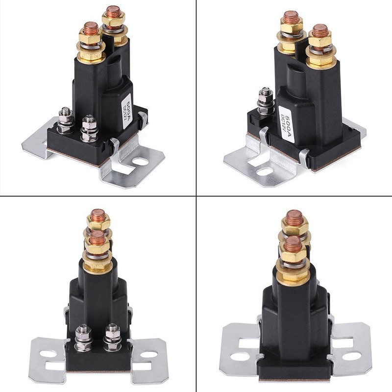 AUNMAS 500A DC 12V Solenoid Relay, High Current Starter Contactor