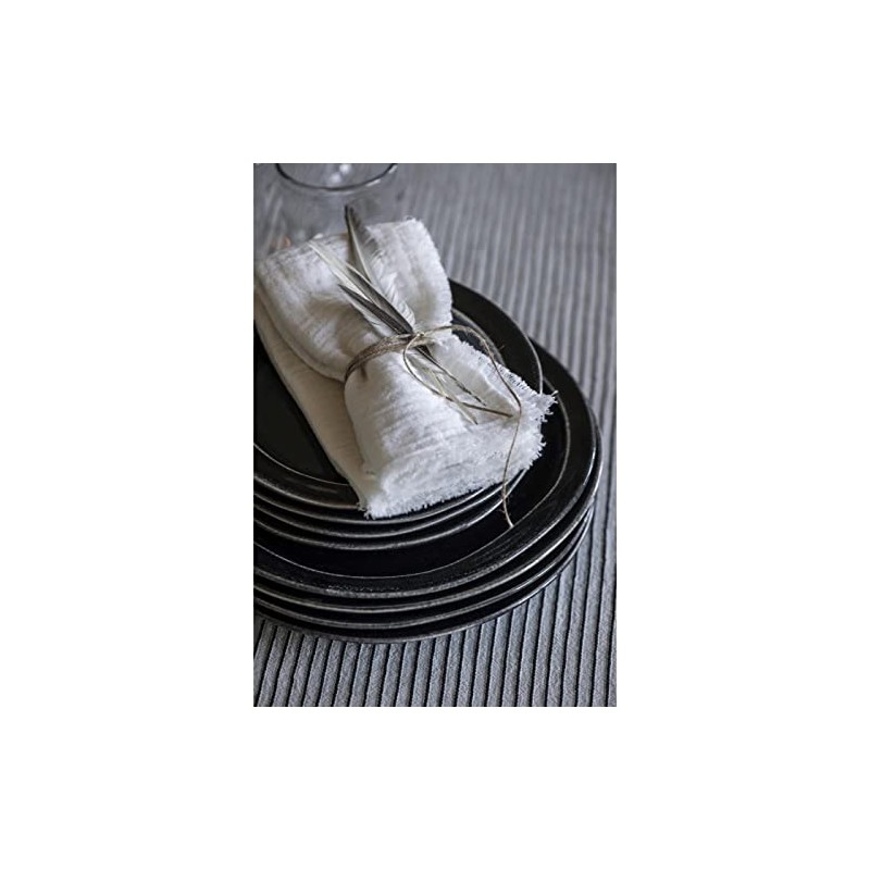 IB Laursen Fabric Napkin Double Woven White