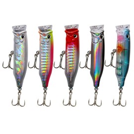 WHAMVOX Realistic Fishing Hooks 5 Pcs 7cm Spinner Baits for Trout Fishing Random Color