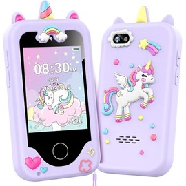 Kids Smart Phone for Girls,Christmas Birthday Gifts for Girls Age 6-8,Play Phone for Toddlers 1-3,Toys for 2-4, 7-12 Years Old,Electronic for Kids 5-6,Toys Games Cell Phone for 4-6,32GB,Give a Bag