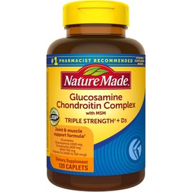 Nature Made Glucosamine Chondroitin Complex with MSM, Dietary Supplement for Joint Support, 120 Caplets, 60 Day Supply