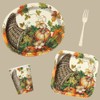 Unique 77098 Harvest Pumpkins Fall Oval Paper Plates, 8ct