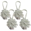 Sumnacon® 4 Packs Crystal Curtain Magnetic Tieback Flower Curtain Clips
