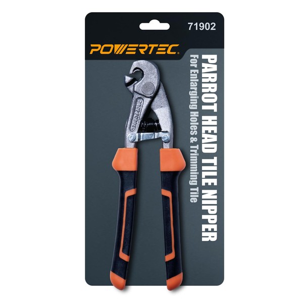 POWERTEC Parrot Head Tile Nippers for Glass, Ceramic, Porcelain, and