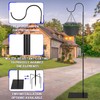Liitrton 62.6 Inch Shepherds Hooks for Outdoor, Adjustbale Hummingbird Feeder