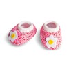 Heless 947 - Schuhe für Puppen, mit weiß-gelber Blumenapplikation, rosa,