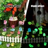 Kklolai 144 Pcs Mini Luminous Resin Animals Tiny Glow in