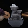LED Illuminated Tabletop Waterfall Flowing Water Fountains with Ball for