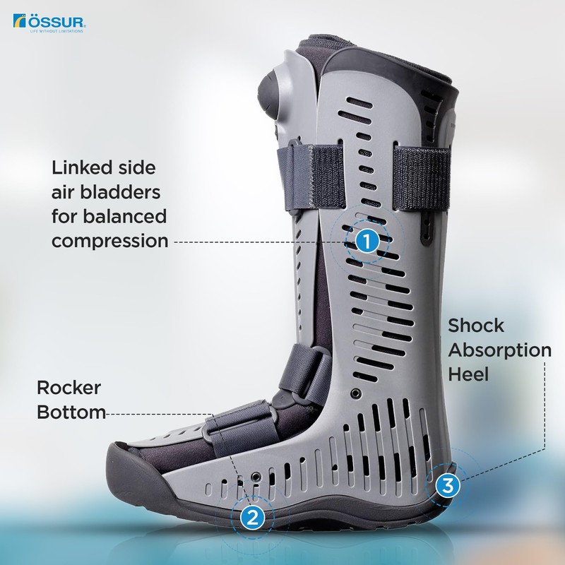 Ossur Rebound Air Walker Boot with Compression Adjustable Comfortable Straps