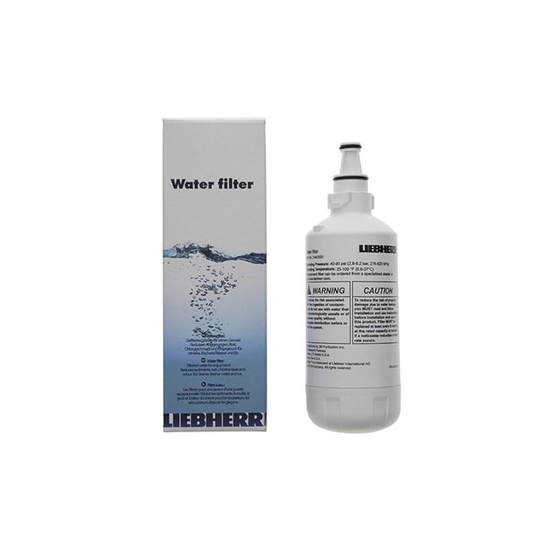 Liebherr 7440000 and 744000200 Refrigerator Water Filter OEM, white, small